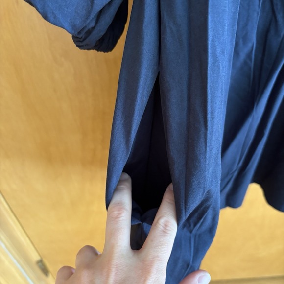 Madewell Square Neck Puff Sleeve Dress 4 Blue NWT Travel Resort‎ Shower NS986 - Picture 7 of 12